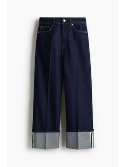 H&M - Women Blue Wide High Ankle Jeans