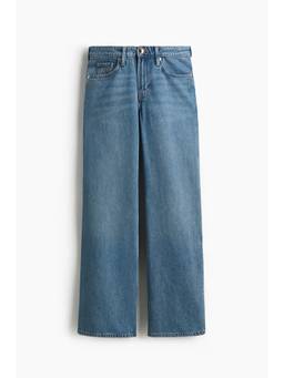 H&M - Women Blue Feather Soft Wide Regular Jeans