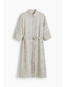 H&M - Women White Belted Shirt Dress