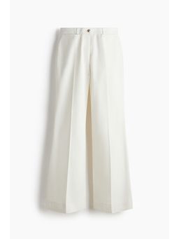 H&M - Women White Fla Twill Trousers