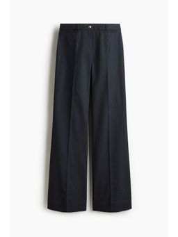 H&M - Women Blue Fla Twill Trousers