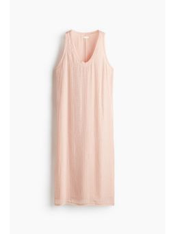 H&M - Women Pink Rhinestone-Embellished Chiffon Dress