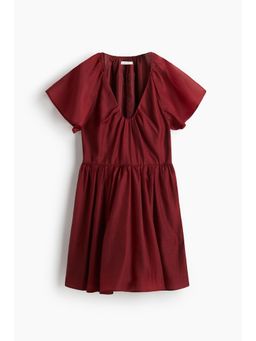 H&M - Women Red Butterfly-Sleeved Dress