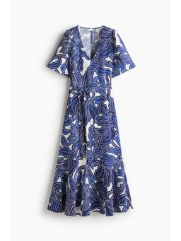 H&M - Women White Patterned Twill Dress