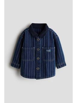 H&M - Boys Blue Striped Cotton Overshirt