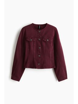 H&M - Women Red Waisted Twill Shirt