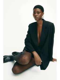 H&M - Women Black Spotted Tights
