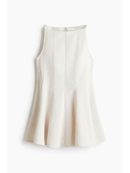 H&M - Women Beige Fla-Skirt Dress