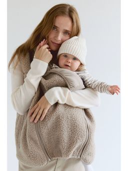 H&M - Women Beige Mama Before & After Babywearing Teddy Gilet