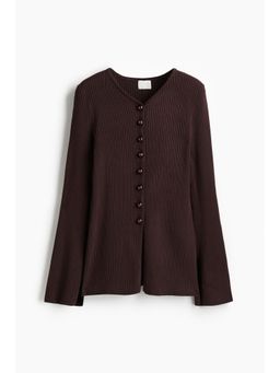 H&M - Women Red Rib-Knit Cardigan