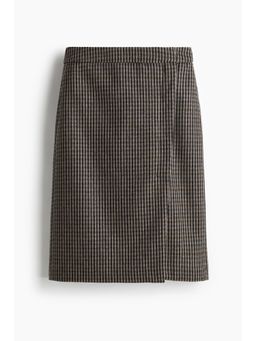 H&M - Women Brown Twill Skirt