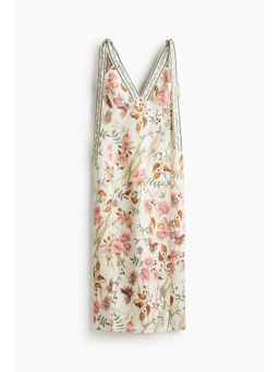 H&M - Women White Linen-Blend Tie-Strap Dress