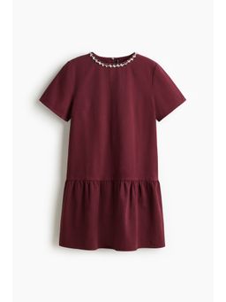 H&M - Women Red Rhinestone-Embellished Dress