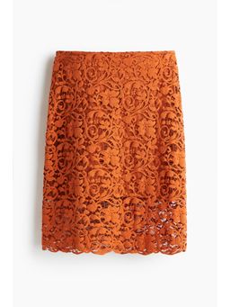 H&M - Women Orange Lace Skirt