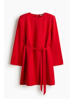 H&M - Women Red Tie-Belt Dress