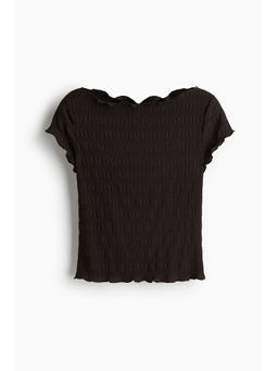 H&M - Women Brown Smocked Top