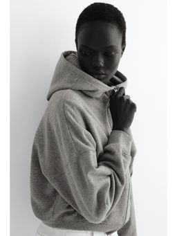 H&M - Women Grey Zip-Through Hoodie