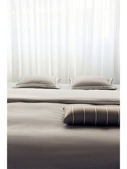 H&M - Beige Cotton Sateen Double/King Duvet Cover Set