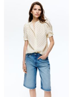 H&M - Women White Puff-Sleeved Blouse