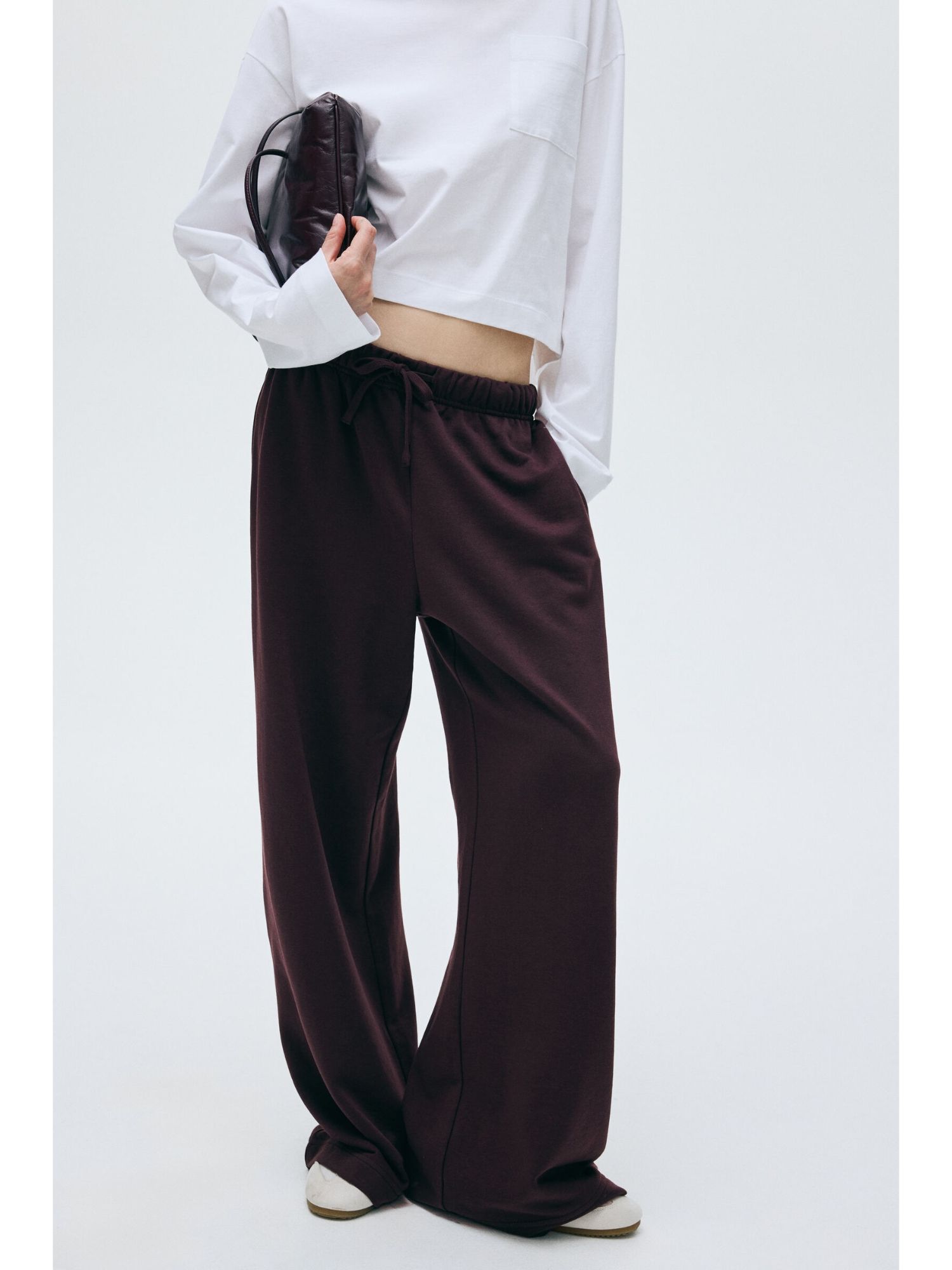 h&m Women Red Straight-Leg Joggers-picture-17