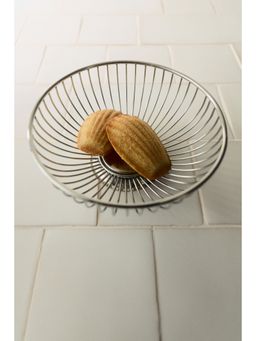 H&M - Silver Small Stainless Steel Bread Basket