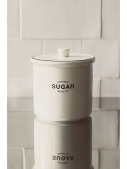 H&M - White Porcelain Sugar Canister