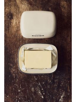 H&M - White Porcelain Butter Dish