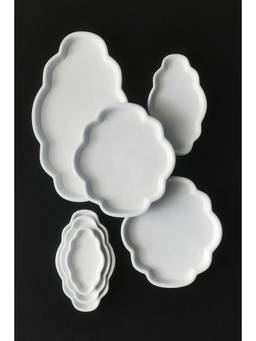 H&M - White Large Porcelain Serving Plate