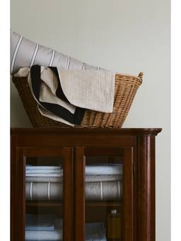 H&M - Beige Jacquard-Weave Linen-Blend Bedspread