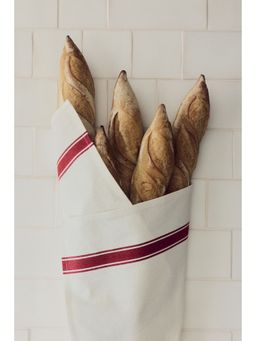 H&M - Home White Linen-Blend Tea Towel