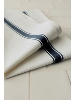 H&M - Home White Linen-Blend Tea Towel