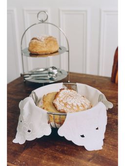 H&M - White Embroidery-Detail Bread Roll Warmer