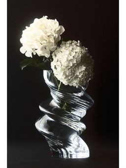 H&M - Transparent Large Twisted Glass Vase