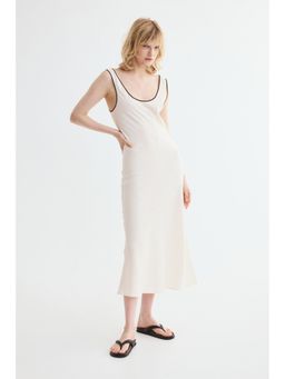 H&M - Women White Linen-Blend Slip Dress