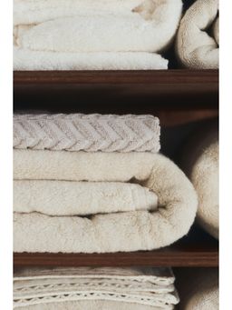 H&M - Beige Textured Hand Towel