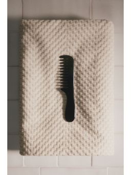 H&M - White Textured Bath Towel