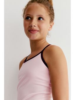 H&M - Girls Pink Yoga Top With Softmove