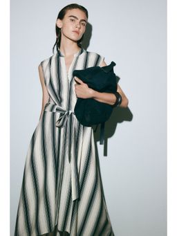 H&M - Women White Tie-Belt Shirt Dress