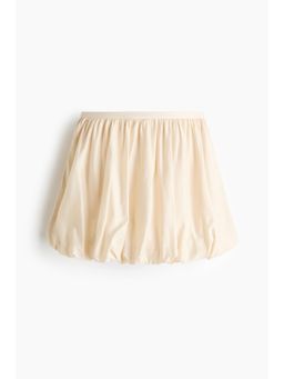 H&M - Women Beige Bubble-Hem Mini Skirt
