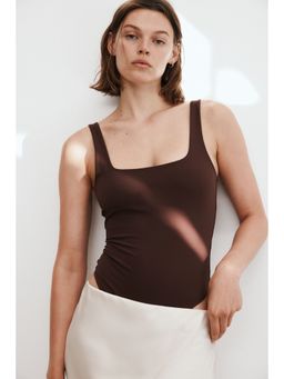 H&M - Women Brown Low-Back Thong Bodysuit