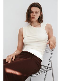 H&M - Women White Draped Asymmetric Top