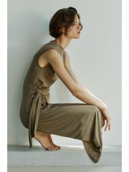 H&M - Women Green Asymmetric Tie-Detail Dress