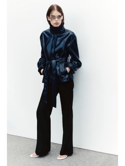 H&M - Women Black Low-Waisted Twill Trousers