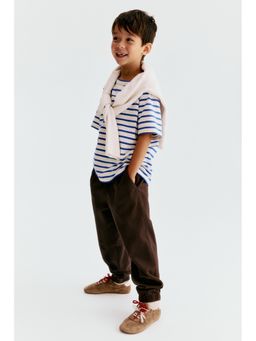 H&M - Boys Brown Cotton Twill Joggers