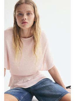 H&M - Women Red Knitted Boat-Neck Top