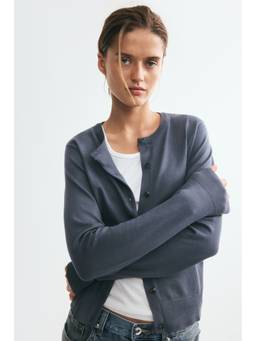 H&M - Women Grey Fine-Knit Cardigan
