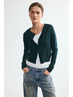 H&M - Women Green Fine-Knit Cardigan