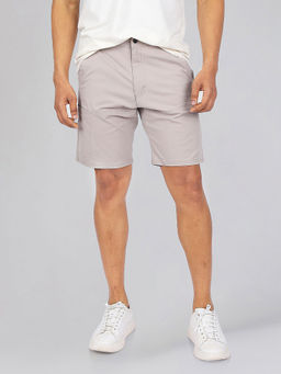 Wrangler - Men Grey Mid Rise Regular Fit Shorts