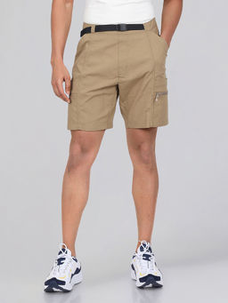 Wrangler - Men Khaki Mid Rise Regular Fit Shorts