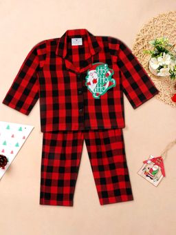 Little Musketeer - Red Checks Christmas Shirt & Pyjamas (Set of 2)